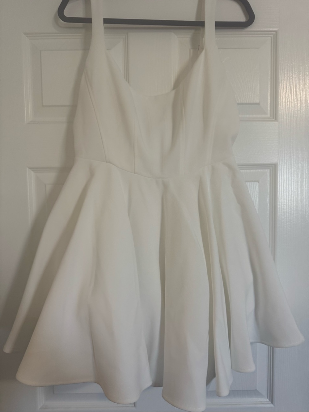Babyboo Square Neck White Fit-and-Flare Mini Dress - Picture 4 of 4